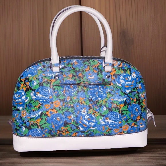 Coach Sierra Mini Rose Meadow Blue Floral Satchel - Picture 2 of 12